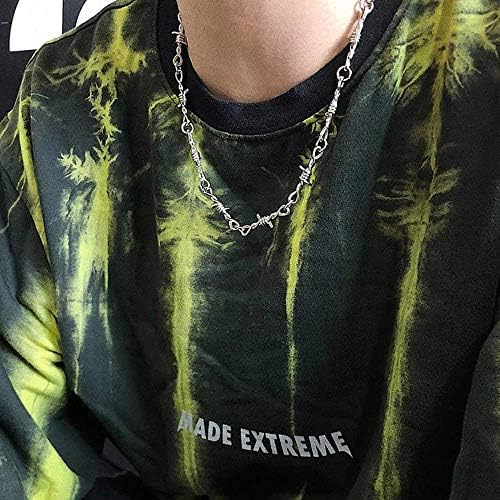 Kdizi Eboy lanci Punk stil Bodljikava žica ogrlica za dječaka djevojka srebro 20 inča