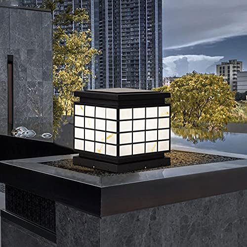 YXBHLCY minimalistička vodootporna solarna lampa Svjetiljka LED solarna stup lagana paludna paluba za osvjetljenje za osvjetljenje za dvorištu Villa Dekoracija stupa fenjer