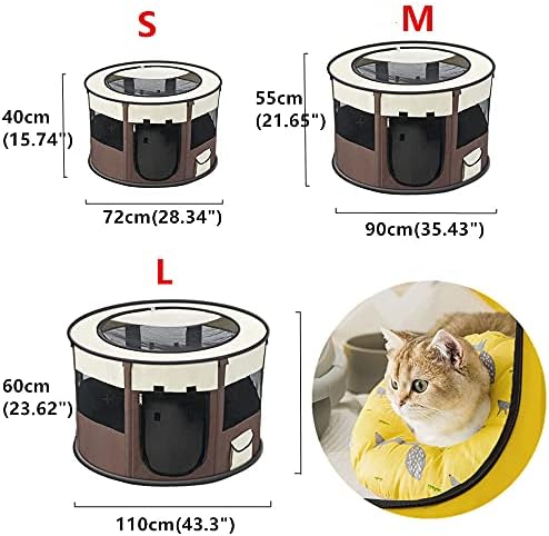 MyKomi Sklopivi kućni ljubimac Playpen odgajivačnica, prijenosni sloj noseći slučaj Prozračna mreža unutar zatvorena / vanjska upotreba za pse mačke mačke mačiće