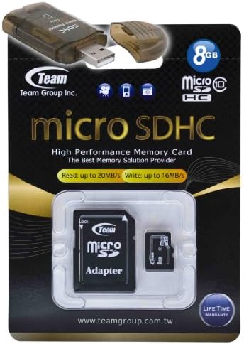 8GB Klasa 10 MicroSDHC tim velike brzine 20MB / Sec memorijska kartica. Blazing Brzo Kartica Za Blackberry Pearl 8220 8230 Flip 8220. Besplatan USB Adapter za velike brzine je uključen. Dolazi sa.