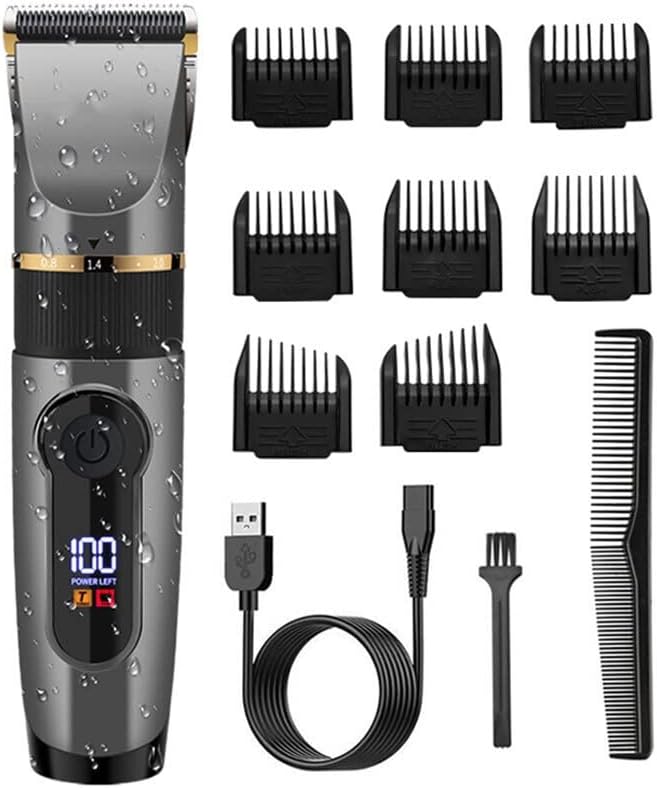 Kristeri za kosu za muškarce, kabel beskonačna vodootporna moćna LED podesiva bačića kose za kosu Profesionalni kose Muškarci Električni alat za rezanje kose