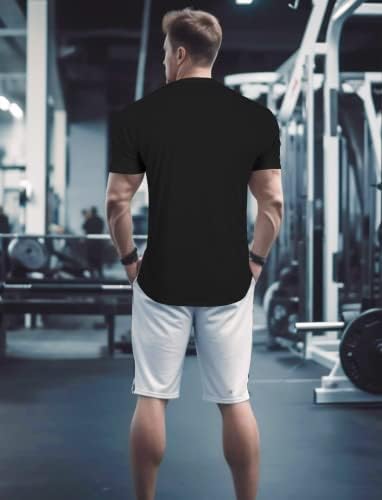 YumiDay Muške Košulje Za Vježbanje Dry Fit Opremljene, Muške Košulje Za Teretanu Quick Dry Running Athletic Fit
