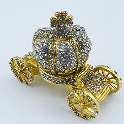 Qiaononi ZD205 metalni pokloni Dijamantni nakit kutija Europska Diamond Crown bundeva automobila Kreativni namještaj 8 4 7cm osjetljiv prekrasan prikaz nakita