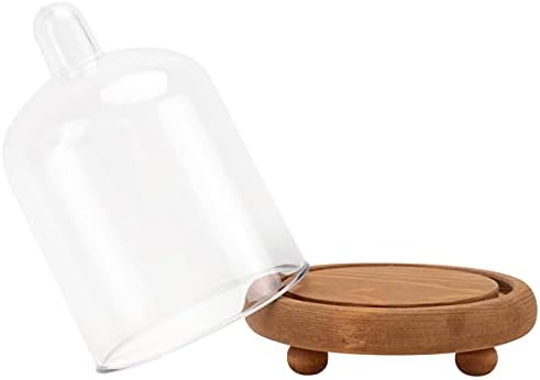 Amosfun stakleni klochi zvona za jar prikaz kupola s bazom ukrasnog čistog staklenog dome stola za prikaz stola