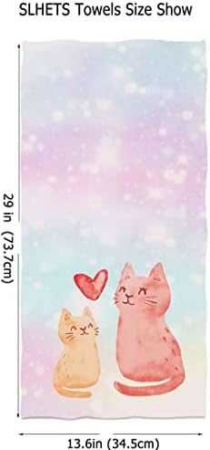 Snetovi lijepe mačke ručnici za ruke Romantični ljubavni zvjezdani Sky Universe Ručnici za kupanje 13,6