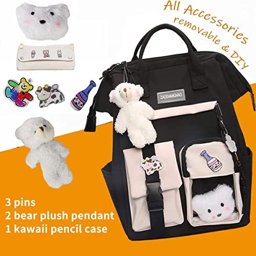 Lieei Kawaii ruksak sa Kawaii iglom i priborom za medvjede slatka torba za laptop Bookbag ruksak Školska