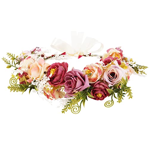Yariew rose Flower headband za žene djevojke cvjetna kruna Headpiece vjenčanje Bridal Headdress vijenac za kosu
