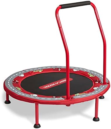 Radio Flyer 2-in-1 dječji trampolin, mini trampolin za mališane, uzrasta 3-6 godina, crvena