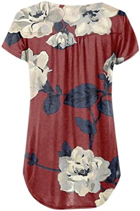 AKOLLSPPNSY Bluze za žene Moda 2023 Dressy Uskrs ljeto kratkih rukava ovratnik atletske mamine majice za žene