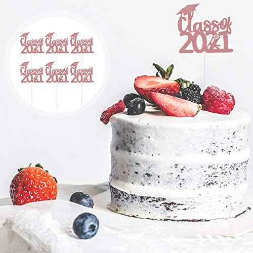 ABOOFAN 20kom 2021 diplomska tematska svjetlucava torta dekorativni Toperi Cupcake Picks