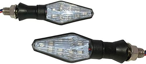 MotorToGo Crna sekvencijalna lampa Žmigavci svjetla LED Žmigavci indikatori kompatibilni za 1988