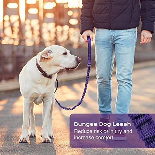 Bumbin pas za velike pse bez povlačenja, taktički pseći pojas, s ručicom, podesivim jastuk za pse, 6ft bungee