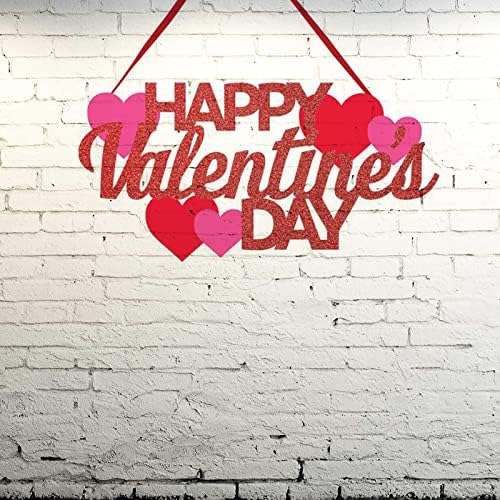 EjdvkjFidsvkilp Sretan dan zaljubljenih potpisao je Dan zaljubljenih Ljubav srčani privjesak za viseći ukras za kućne romantične zabavne zidne prozore ukras na poklone