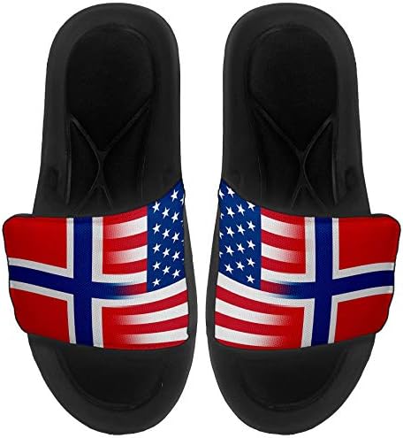 Expreitbest jastuk za jastuk sandale / slajdovi za muškarce, žene i mlade - zastava Norveške - Norveška zastava