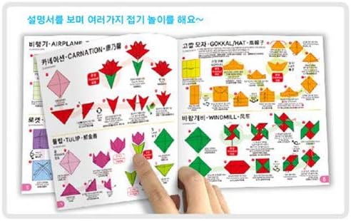 Origami papir dvostrana boja, plastična futrola - 500 listova - 50 boja - 6 inčni kvadratni
