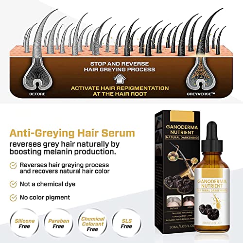 AUTUMEGE DARKA Serum za kosu protiv sijede kose-DARKA Pro Serum za kosu protiv sijede kose, prirodno Ganoderma ulje za rast kose