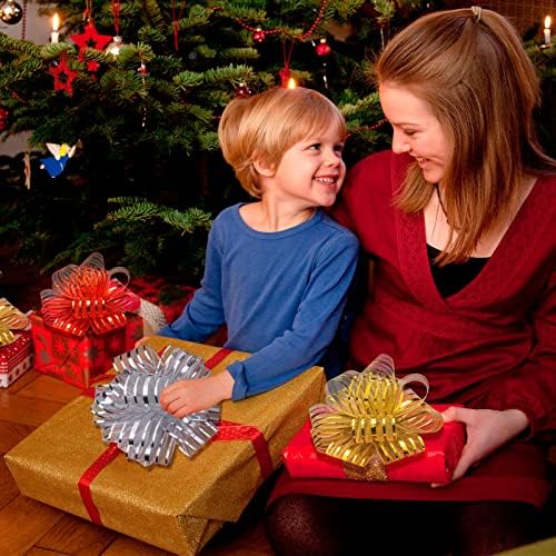 20 komada velika Vučna mašna za umotavanje poklona 6-inčna Organza poklon mašna sa trakom za umotavanje Poklon kutija, korpi i torbi, ukrašavanje Božića, vjenčanja i zabave
