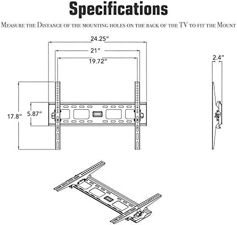 Mobilni TV zidni stalak za mobilne uređaje od nehrđajućeg čelika za većinu 32-70 inča ravne zakrivljene televizore, TV zidni stol do 50kg podesiva visina nagiba, max vesa 600x400mm