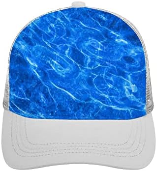 Weedkeycat plava prozirna voda sa valovima Unisex mrežica za bejzbol kapu Podesivi kamiondžija tata šešir ljetni šešir