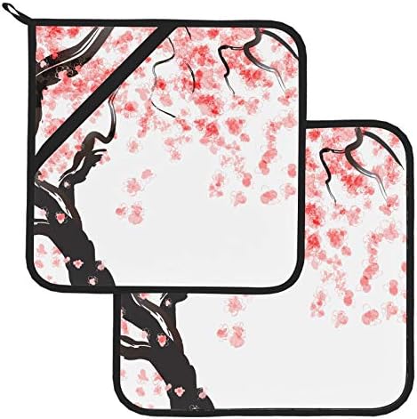 Japanski trešnje za cvijeće cvjeta ploča za vodu za kuhinjski nosač otpornog na toplinu s džepom 2 kom kuhinjski