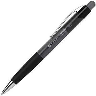 Office Depot hemijske olovke sa mekim držačem na uvlačenje, srednje tačke, 1,0 mm, crna bačva, crno mastilo, pakovanje od 12 komada