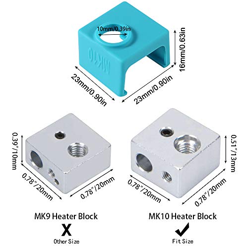 3D štampač MK10 Silikonske čarape, AOKIN MK10 Blok grejača Blok Silikonski poklopac za Wanhao Duplicator