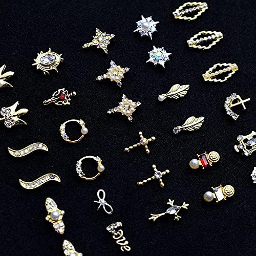 2020 10pcs Gold 3D Gems Charms Crystal Bright Nail rhinestone Legura Nail Art dekoracije Glitter DIY nails accessories Supplies - Rhinestones & Decorations - -