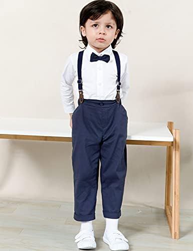 A & amp;J DESIGN Baby Boys Gentleman Outfit Set, 3kom odijelo košulju & amp ;Treger & pantalone