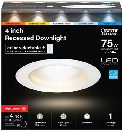 Feit LEDR4HO / 6WYCA 75-W ekvivalentna boja odaberite udubljeno Downlight sa mogućnošću zatamnjivanja