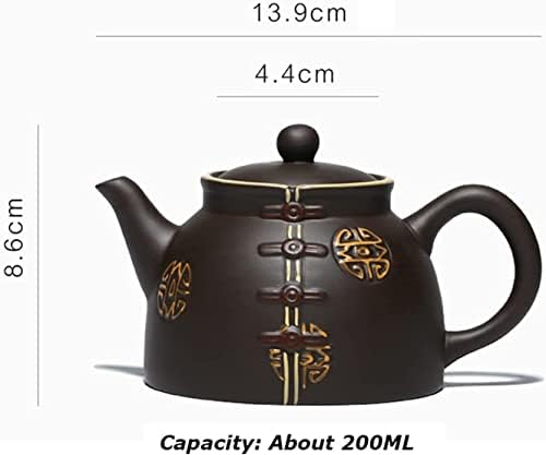 Kancelarijski čajnik čajnik Creative Retro teapot Crna ručno izrađena ljubičasta glina pijesak lonac autentični