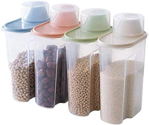 ZyHMW 4kom plastična kutija za skladištenje dozatora za suhe žitarice kuhinjska hrana za zrno