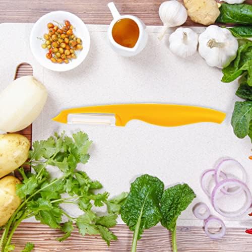Tagefa 2kom keramička vertikalna Gulilica za krompir Gulilica za povrće, Premium Ultra Sharp Gulilica za voće za kuhinju, žuta