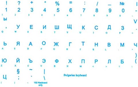 Online-Dobrodošli Bugarske naljepnice za tastaturu transparentno plavo pismo za sve PC Desktop računare
