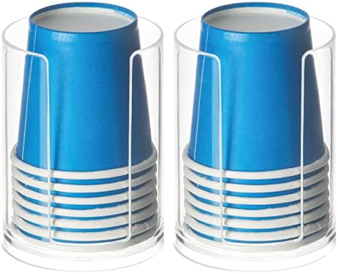 2 pakovanja dozator za kupaonicu, prozirna čaša za ispiranje usta držač za papirne čaše za jednokratnu upotrebu, plastični 3 oz dozator za čaše za kupaonske toaletne ploče