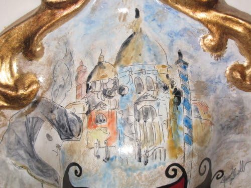 Katedralski most papir Mache akvarel venecijanska ukrasna zidna maska