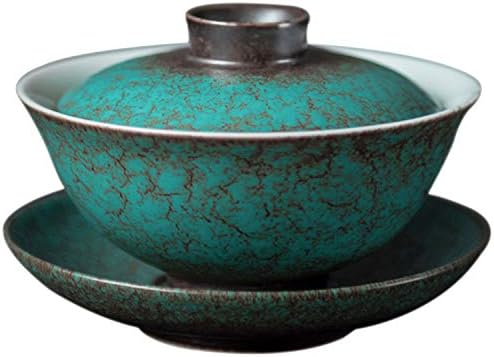 Dehuayao Kineski tradicionalni zeleni porcelan gaiwan keramički čaj čaja (čaj čaja sastoji se od šalice, tanjure i poklopca)