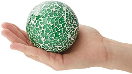 Juvale 5 spakirajte zelene ukrasne kuglice za zdjele za sredinu, 3-inčne kugle za ukrasne kuglice za kućni dekor, dodaci za dnevni boravak