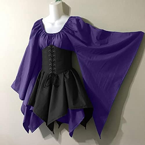 Ženske Vintage gotičke haljine Srednjovjekovni tradicionalni irski kostim haljina sa čipkom Bustier Retro Goth odjeća za odjeću