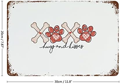 Vintage znakovi metalni XOXO Aluminijski znak 8x12 inčni Sretan dan zaljubljenih izražava svoju ljubav sa iskrenim