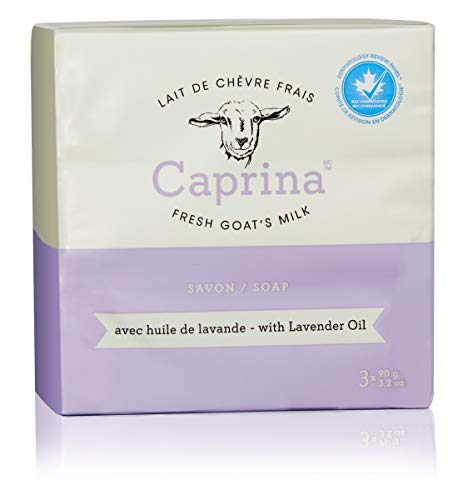 Caprina svježi kozji sapun sa sapunom, ulje lavanda, 3,2 oz, čišćenje bez sušenja, biorazgradiv sapun, hidratantni,