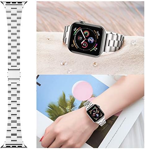 Fitlink tanak metalni pojas za Apple sat 38mm 40mm 41mm 42mm 44mm 45mm 49mm, elegantni par od nehrđajućeg čelika Apple Watch Watch za Apple Watch serija 8 6 5 4 3 2 1 se ultra