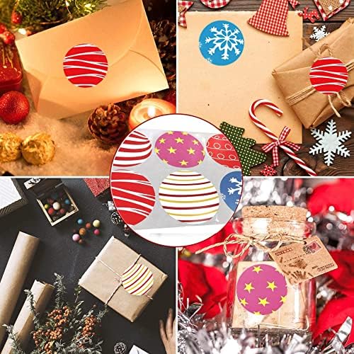 2.5 inčni Sretan Božić Ornament naljepnice Božić koverti Seals Ball Tags 6 dizajn Božić odmor