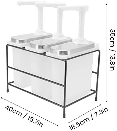 3 pumpna stanica sa kantom za začin, dozator sa pumpom za sirup sa ručnom presom dozator sa