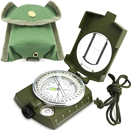 YDFAGAK Kompas, vodootporan planinarski vojni navigacijski kompas sa fluorescentnim dizajnom, savršen za kampiranje