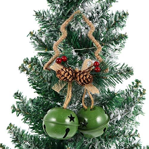 Bestsport 2pcs Božićni jingle zvona za zvono sa sanjkama metal xmas zvona za vrata vešalice za oblaganje košulje za viseće ukrase božićno stablo kamin za praznike