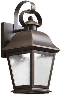 Kichler Mount Vernon 19.5 1 svjetlo na otvorenom LED svjetlo sa čistom sjemenkom stakla u Olde Bronza®
