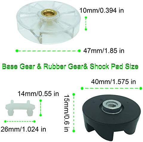 Top Base Gear & gumena oštrica zupčanika sa amortizerom Dtair zamjena za NutriBullet 600w 900W Blender NB-101b