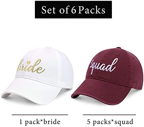 PartyGifts & amp;beyond djeveruša Bejzbol šešir, 6packs Bachelorette Party šešir, mlada Squad šešir za vjenčanje