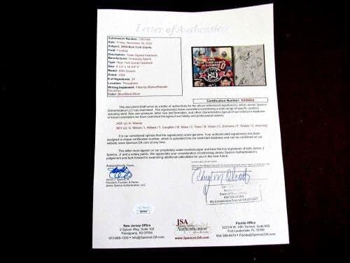 2004 New York Giants Mara Warner Manning Coughlin 24 X potpisan Auto godišnjak JSA-autograme NFL magazini