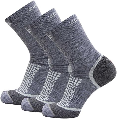 Zensah Grit Trčanje mini čarape za posade - Merino vuna, Wicking vlage, bez plikova - atletske čarape za muškarce i žene